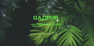 Gazipur District – All Thana or Upazila Postcode or Zip Code