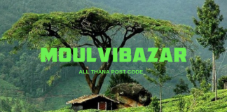 Moulvibazar District – All Thana or Upazila Postcode or Zip Code